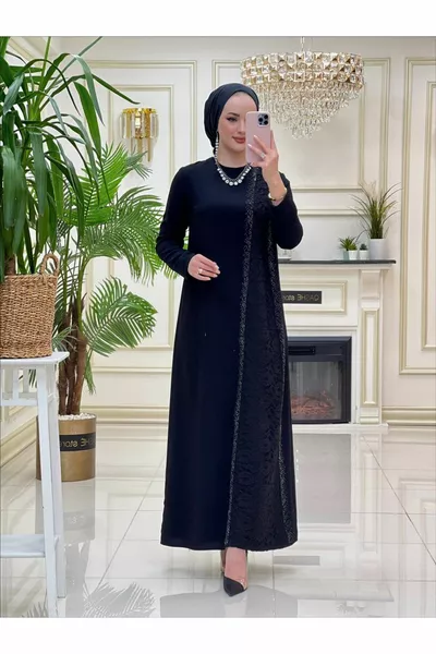 Tesettür Krep Abiye