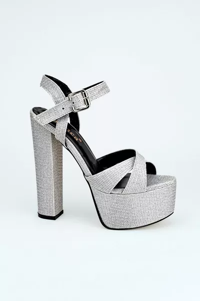  cm Plateforme Argent Argenté Chaussures