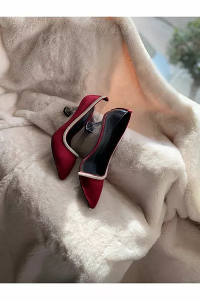 Women's Shoes Stiletto with Stone Strap