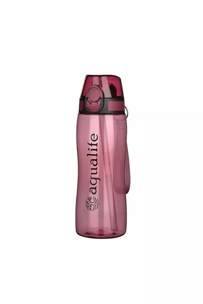 Peakgift Ridiculous Straw Rio Water and Detox Water Bottle Flask Policarbon  ml Red