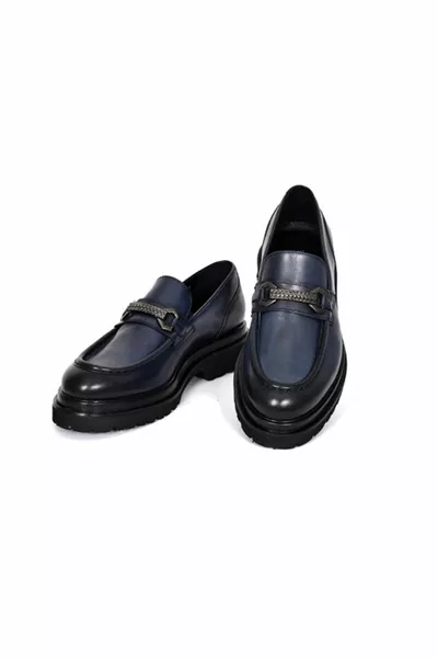 TNL  Темно-синий Антикварная Кожа Подошва Eva Подошва Модель Мужская Обувь