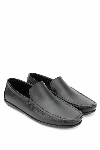 Mocassins en cuir véritable pour hommes