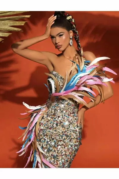 Stapler Model Evening Dress Design Party Graduation Wedding Cocktail Prom Engagement Special Day Invitation After Party