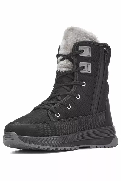 Unisex Frauen - Männer - Kinder Schneestiefel Innenpelz Velcro Rutschfeste Sohle Schuhe