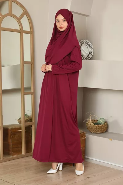 Facile da indossare Abito da preghiera monopezzo Borgogna