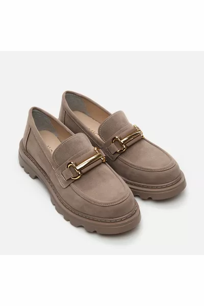 Mocassins Femme Vison