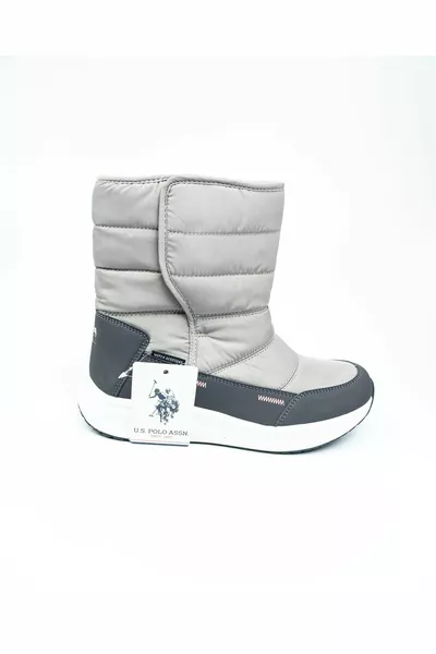 U. S. Polo Assn  أحذية ثلجية نسائية رمادية مقاومة للماء