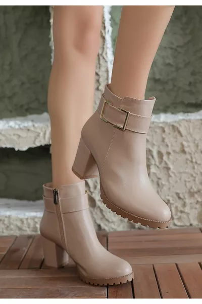 نسائي مشبك أحذية قصيرة كود الموديل: 7 سم كعب 