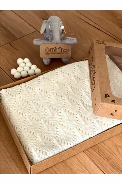 Neugeborene Strick-Babydecke Royal