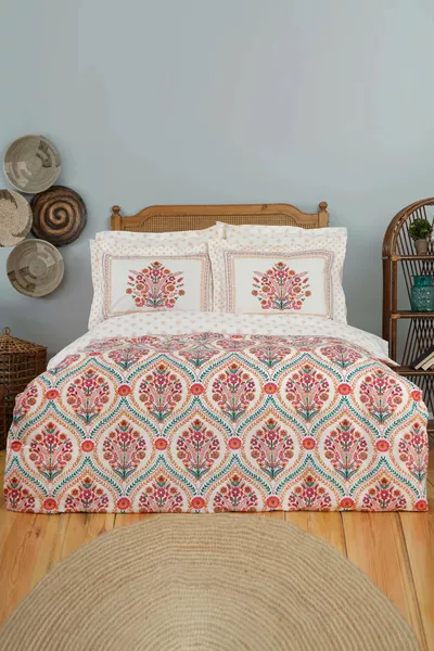 Постелно бельо Carmenta Kiremit за едноличен спален комплект от % памук