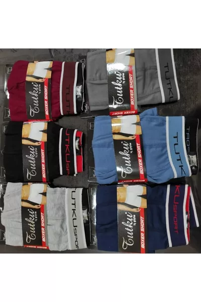 Herren Boxershorts aus Lycra-Elastan, Sport, gemischte Farben, 6er-Pack, % Baumwolle