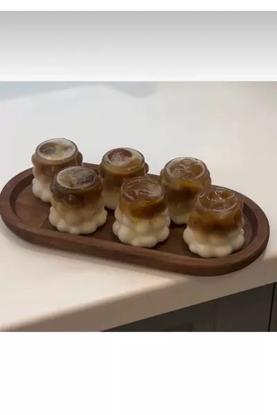 مجموعة 6 أكواب جانبية للقهوة بحبة خرز، 6 أكواب صغيرة على شكل عنب لتقديم القهوة