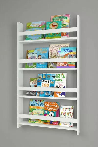 4-Shelf X Cm Montessori Bookshelf Educational Children's Bookshelf White