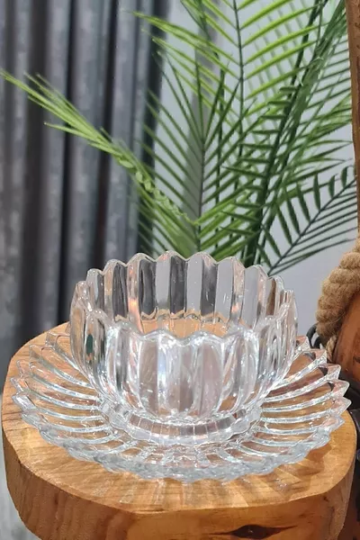 Gülümseten Торговый центр Набор из 6 кристальных стеклянных тарелок для орехов и сладостей (штучно)