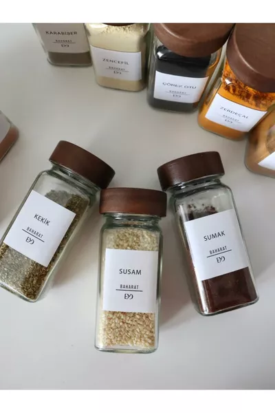 'С пружинной крышкой Akasya стеклянная специя ML Akasya квадратная специя Штрих-код