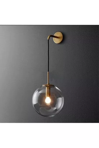 Baston Moderne Ontwerp Woonkamer - Hal - Verouderde Kleur Fumé Glazen Wandlamp