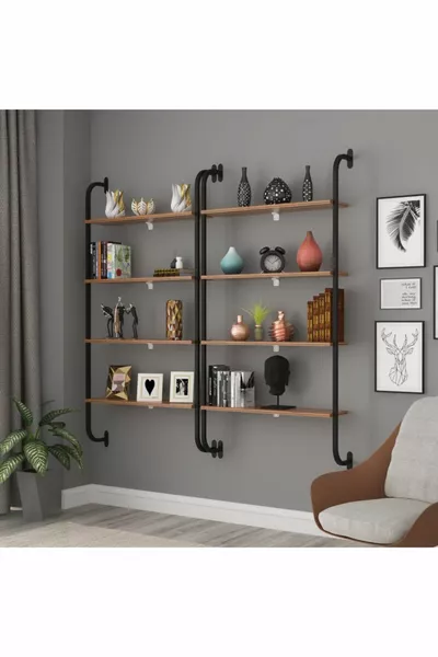 Wall Shelf Bookcase Walnut Shelf