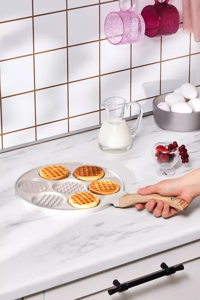Mutfaksever Biogranit Döküm Waffle Pankek Tava  Cm