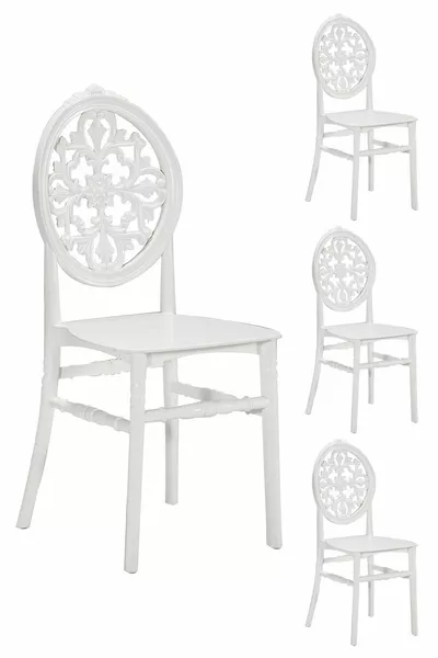 4 Venus Chairs White - Kitchen / Balcony / Garden Chair