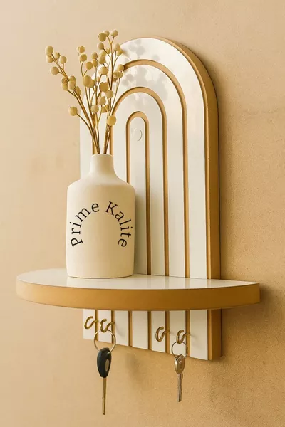 Бял стенно рафт ключодържател (см)