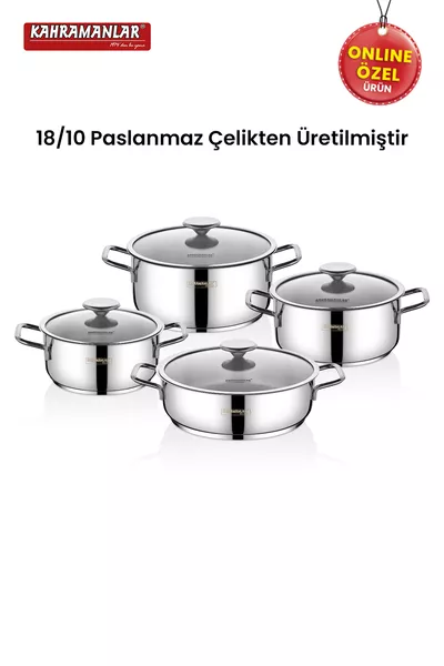 Yağmur 8-Piece Cookware Set