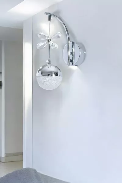 Элегантный подвесной светильник LED с хромом и кристаллами