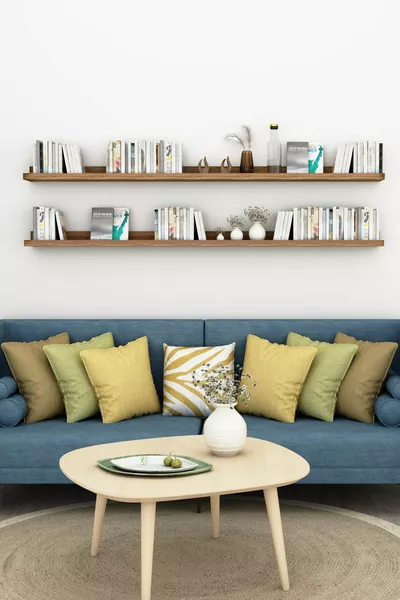 Open Walnoot 2 Stuks cm Dennen cm Diepe Grote Fotolijst Plank Wandboekenplank Vliegende Plank