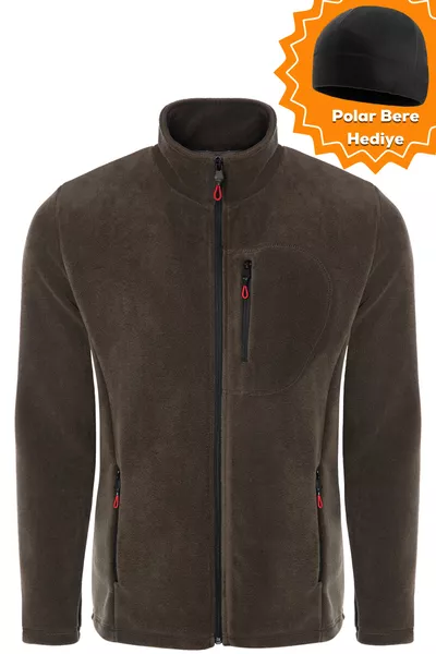 Men's Pro Windproof 5-Pocket Outdoor Full-Zip Fleece Jacket