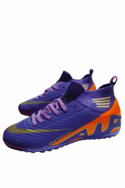 أحذية مطاطية THERMO SOLE ASTROTURF مع جوارب أرجوانية ذهبية برتقالية