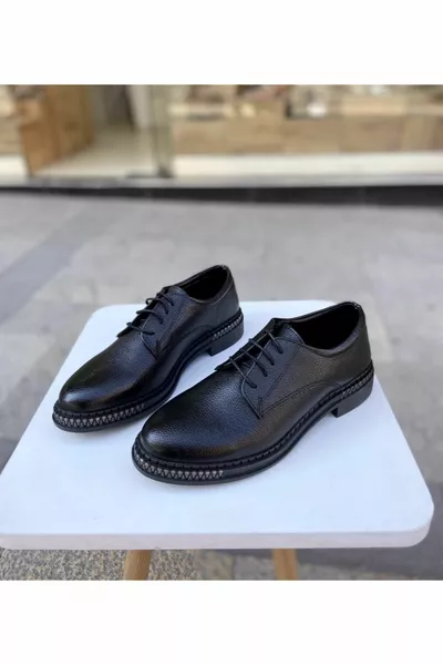 Черные женские оксфордские туфли 