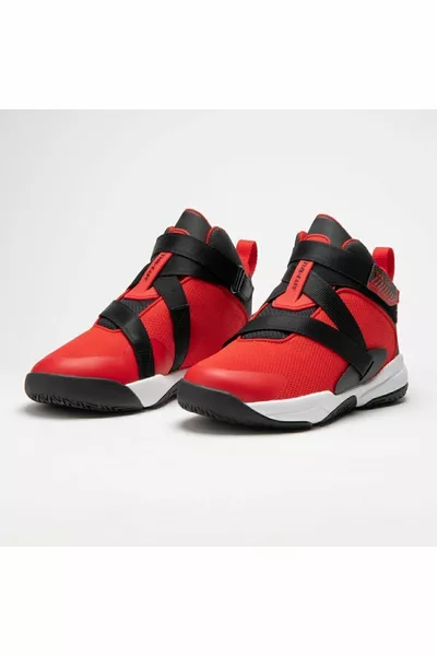 - Chaussures de basket-ball pour enfants Rouge Noir Easy X