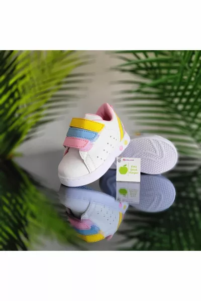 Orthopédique Éclairé Velcro Poids Léger Confortable Doux Flexible İlkadım Filles Sneaker Sneakers Sneakers Sneakers