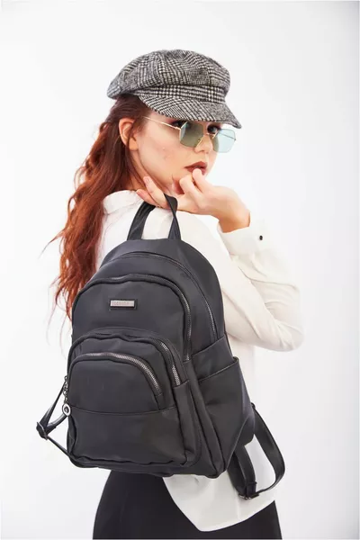 Женская черная сумка из парашютной ткани 