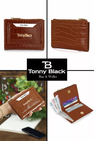 المرأة الأصلية حامل بطاقة ورقة وعملة مقصورة التمساح كروكو نموذج أنيق البسيطة حامل بطاقة المحفظة