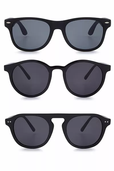 3-PIECE SET UNISEX SUNGLASSES