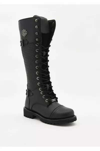 أحذية نسائية جلدية سوداء صغيرة