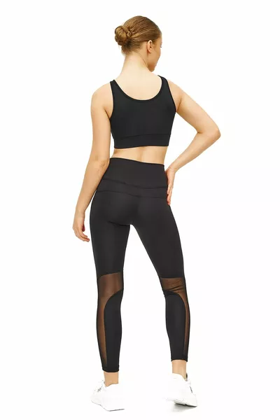 Bustier nero con cerniera da donna / Bustier sportivo