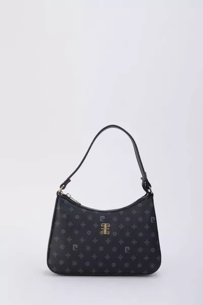 حقيبة كتف نسائية بنقشة لون أسود 