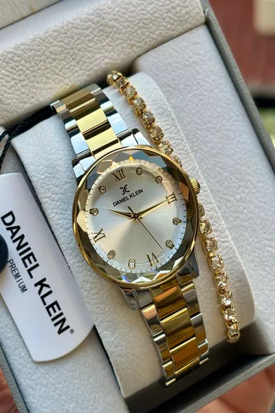 Orologio da polso da donna con cinturino in acciaio New Season 3ATMResistant 2 anni di garanzia + bracciale