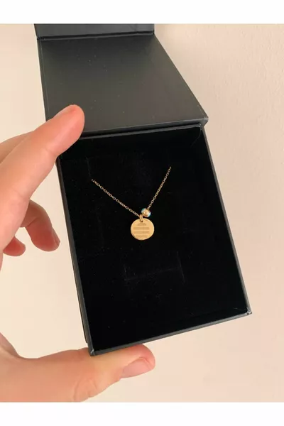  قلادة من الفضة الإسترليني Ayetel Kürsi وطبق صلاة نزار.