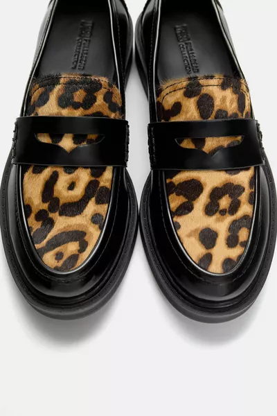 Loafer mit Leopardenmuster