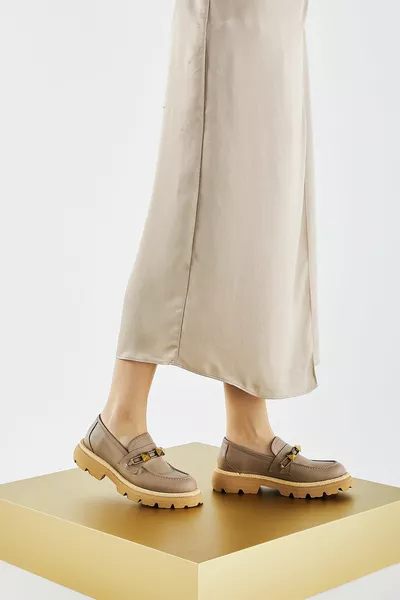 Zeta Women's Mink Genuine Leather Loafer Shoes