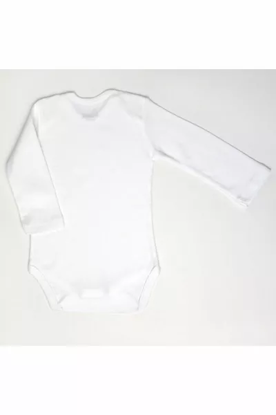 loBaby Baby Basic Rib Envelope Collar 5er-Pack Langarm-Body - Weiß