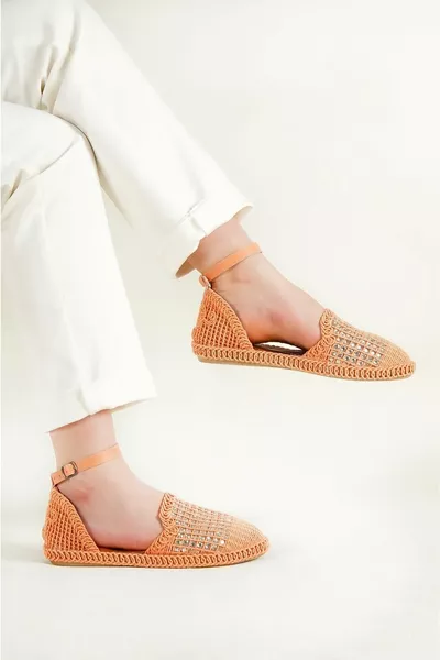 نموذج مرصع بالجواهر الكاحل حزام من جلد الغزال نسائي شقق الباليه