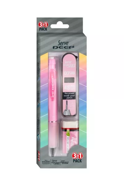 Дълбок комплект за училище 3 в 1 розов