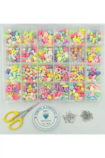 Set per la creazione di gioielli con perline da hobby con  modelli in scatola