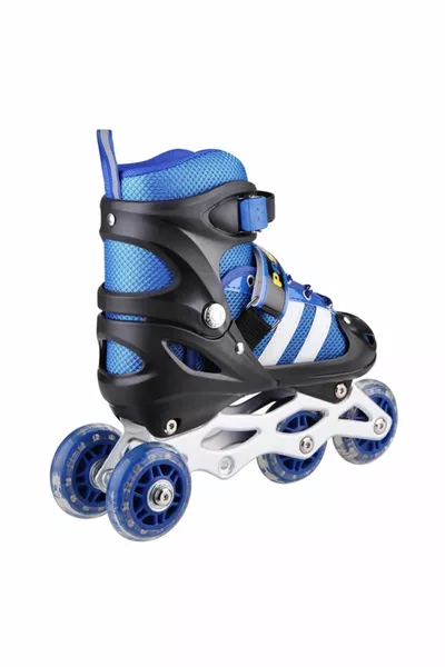 Pattini per bambini a 4 ruote regolabili con luci blu