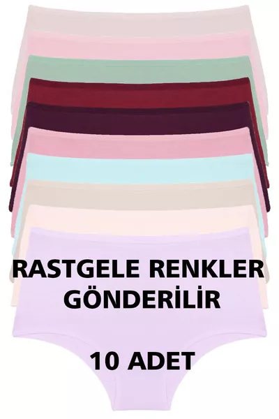 سروال نسائي  قطع بحزام خصر عالي قطن مع ليكرا، ألوان مختلطة عشوائية