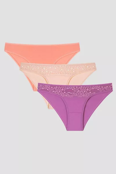 سراويل داخلية ثلاثية بالتفاصيل الدانتيل من جويلفول سبرينغ