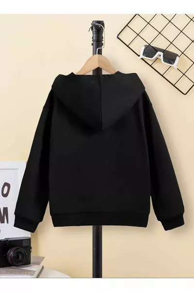 Girls-Boys Children Plain Hoodie Cardigan Sweatshirt (New Product) 1 Piece